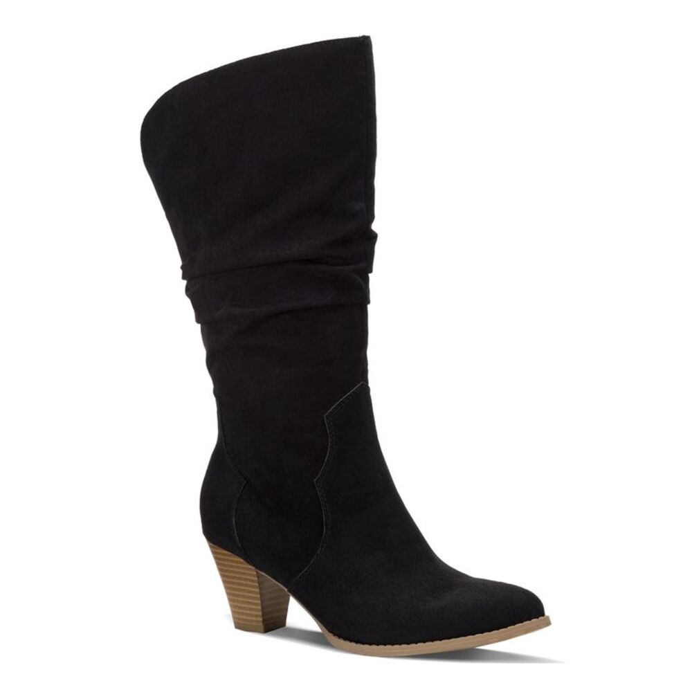 STYLE & COMPANY Womens Black Arlenee Almond Toe Block Heel Slouch Boot 6 M